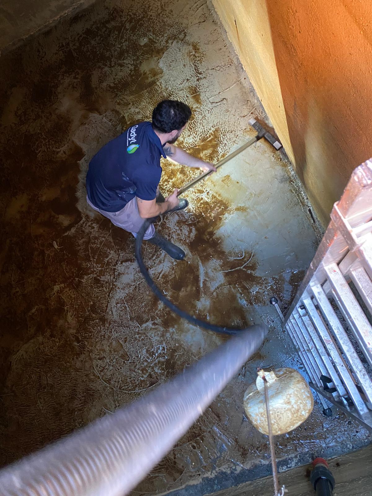 Resultado tras la limpieza profesional del aljibe